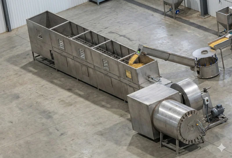 YATAY AKIŞKANLI SUSAM KURUTMA FIRINI